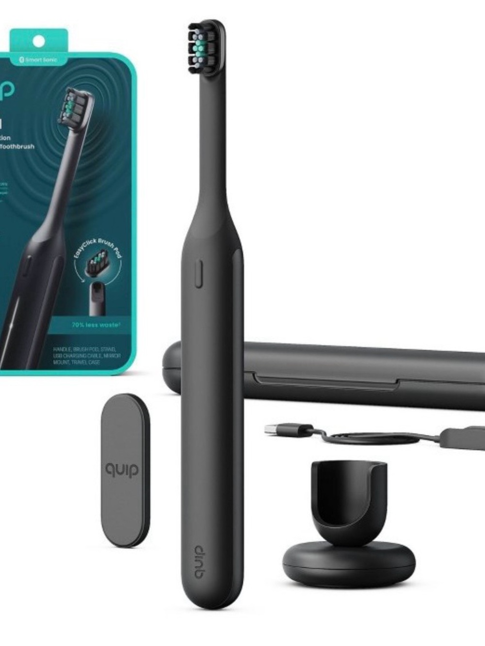 Quip ULTRA Next Generation Smart Sonic Toothbrush Onyx ~ New in Sealed Box